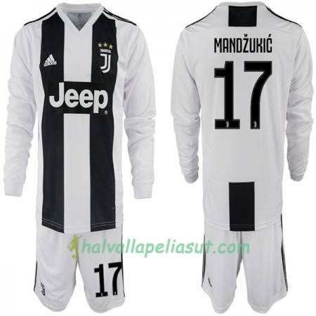 Jalkapallo Pelipaidat Juventus Mario Mandzukic 17 Lasten Kotipaita 2018-2019 Pitkähihainen